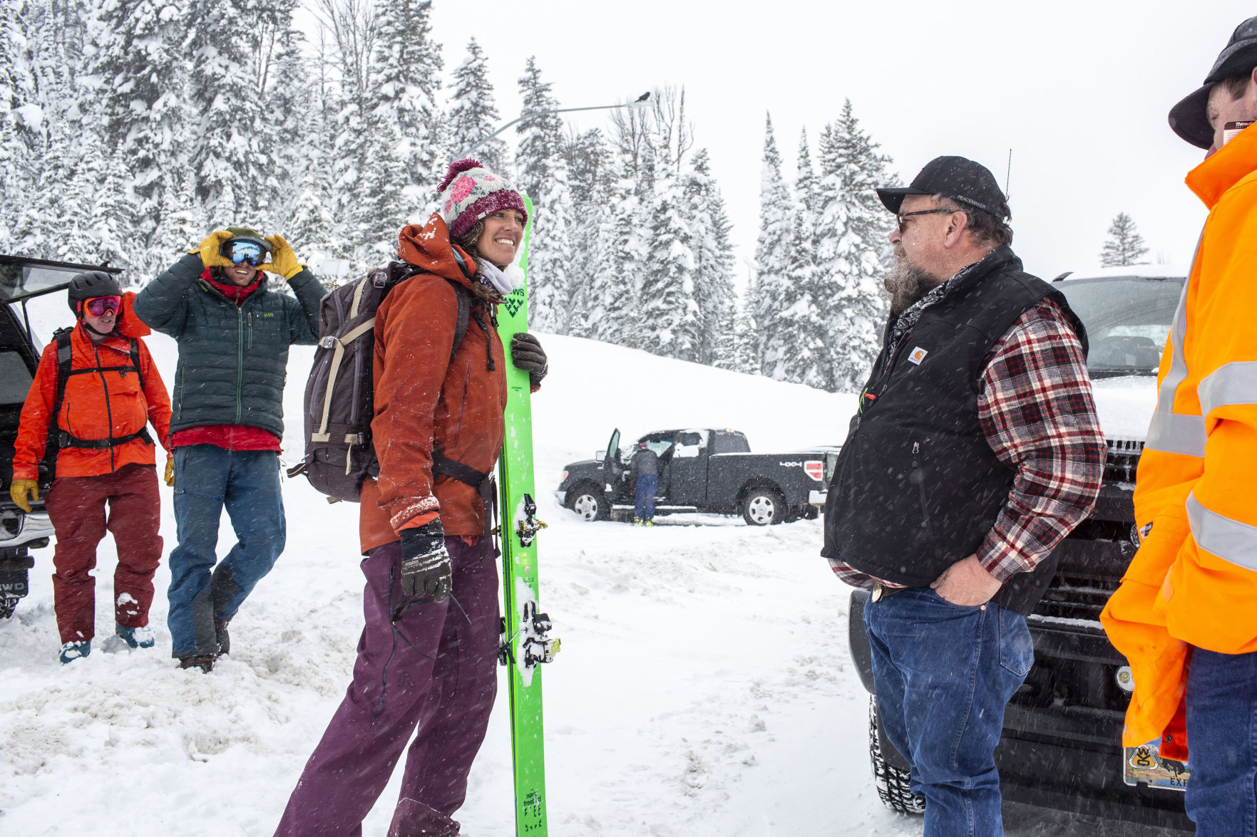 Teton Pass avalanche work